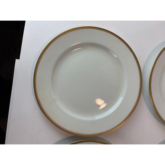 Set of 6 WH Grindley & Co "Marengo" Luncheon Plates – Ivory with Gold Trim - Picture 2 of 10